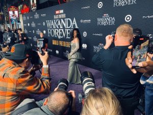 Rihanna at the "Black Panther: Wakanda Forever" world premiere in Los Angeles (October 26, 2022)