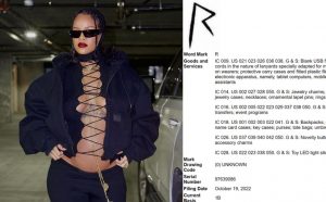 Rihanna registered a new trademark for the "R" logo in October 2022
