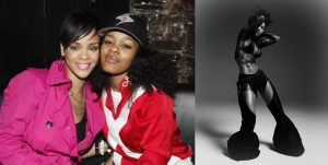 Teyana Taylor listening to Rihanna's "Woo" on set of her cover story shoot for Numéro Netherlands